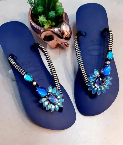 Havaianas Pedrarias - Cocar Azul