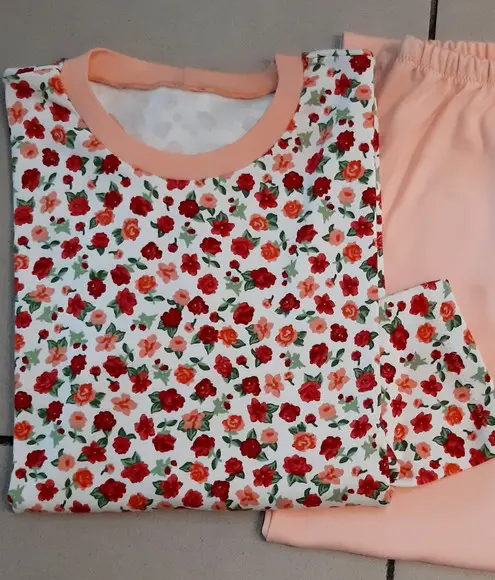 Pijama de Inverno Malha Algodão Feminino