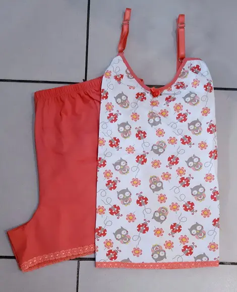 Pijama Curto Tam.m - Malha Algodão Fem.