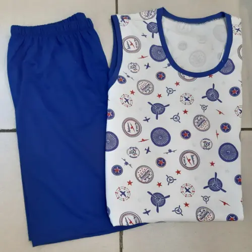 Pijama Curto Masculino - Malha Algodão