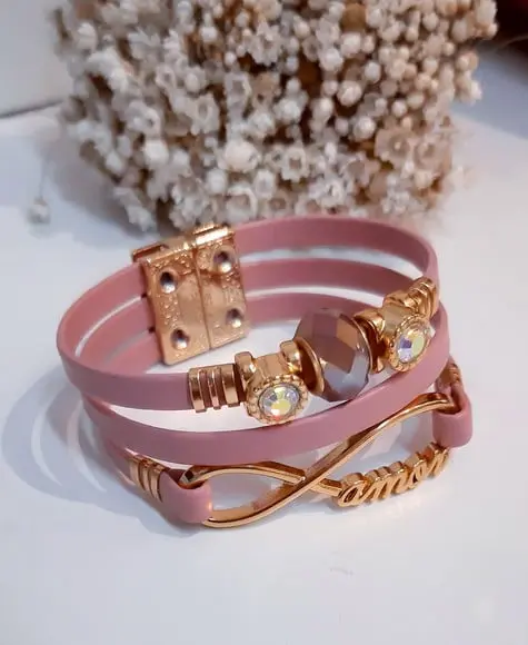 Pulseira em Couro - Amor Infinito
