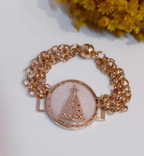 Pulseira em Metal - Nossa Senhora Aparecida