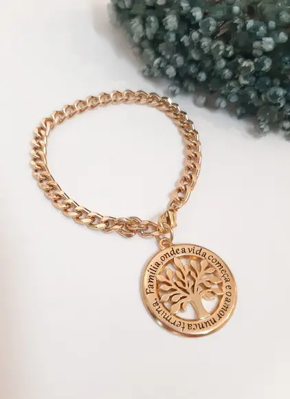Pulseira em Metal - Árvore da vida