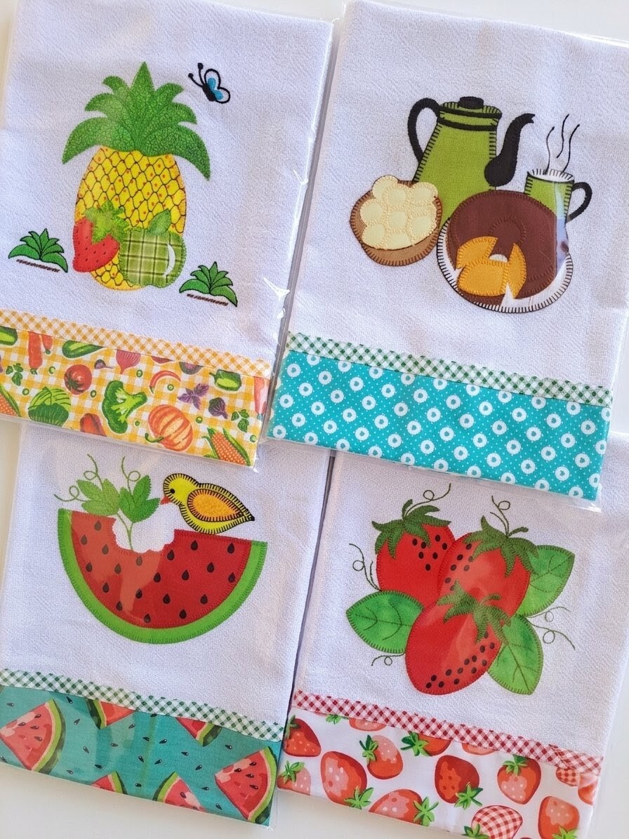 Kit 30 Panos de Prato Atacado Patchwork Sortidos com Viés.