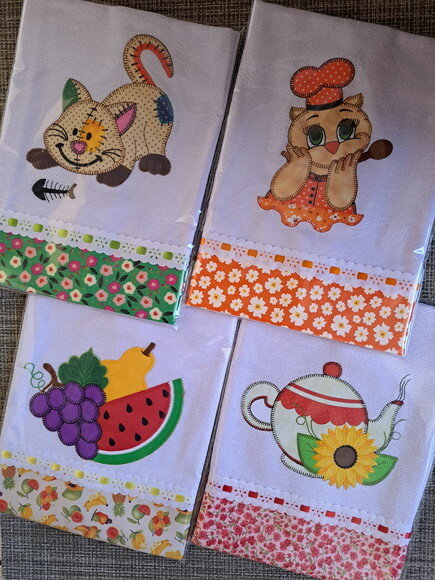Kit 30 Panos de Prato Atacado Patchwork Sortidos Passa Fita