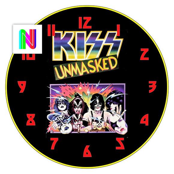 Arte Digital para Relógio de Parede Kiss Unmasked