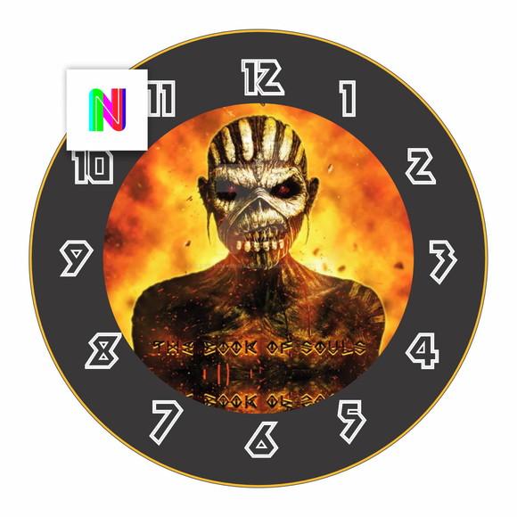 Iron Maiden Arte Digital Relógio de Parede Rock - 2 Artes