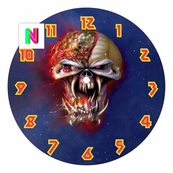 Iron Maiden Arte Digital para Relógio de Parede Rock