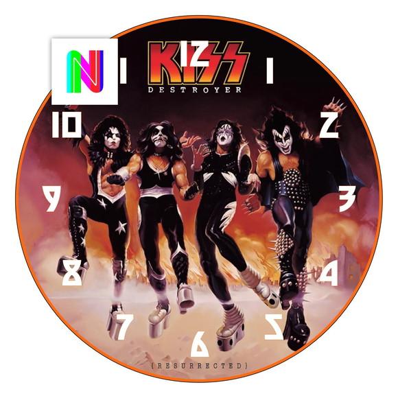 Arte Digital para Relógio de Parede Kiss Destroyer