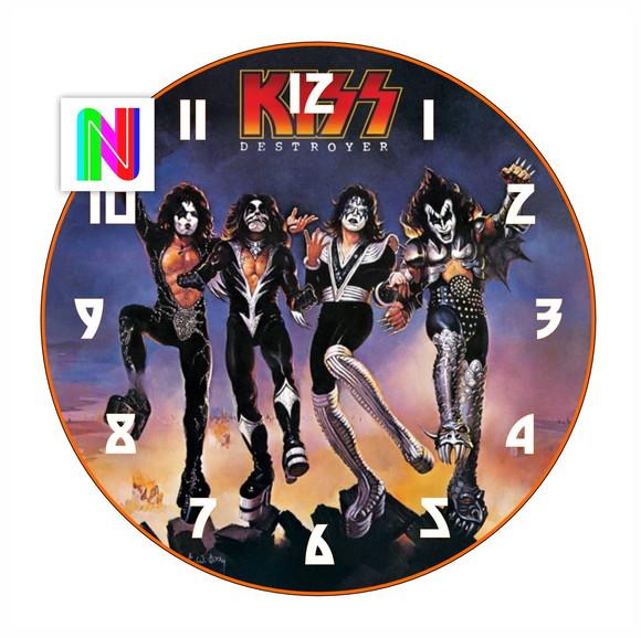 Arte Digital para Relógio de Parede Kiss Destroyer