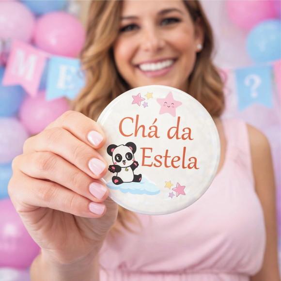 40 Botons Chá de Bebê Tamanho 5,5 cm