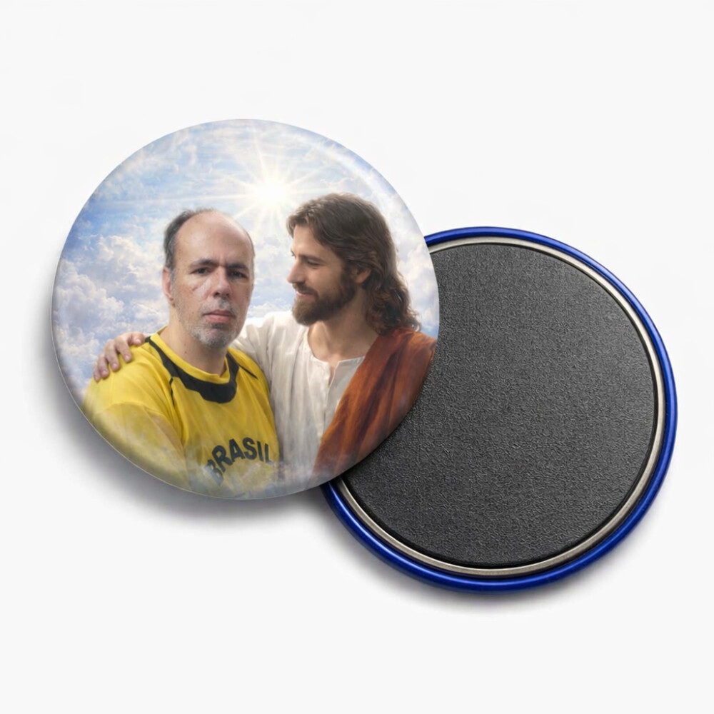 100 Bottons Imã Personalizados - 3,5cm -