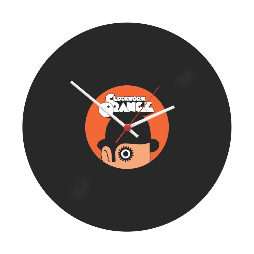 Relógio Decorativo Disco de Vinil Laranja Mecânica Retrô