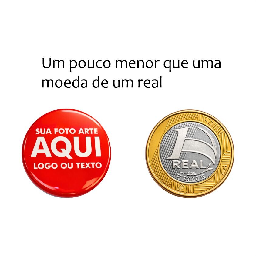 Bottons com alfinete Personalizados 2,5cm
