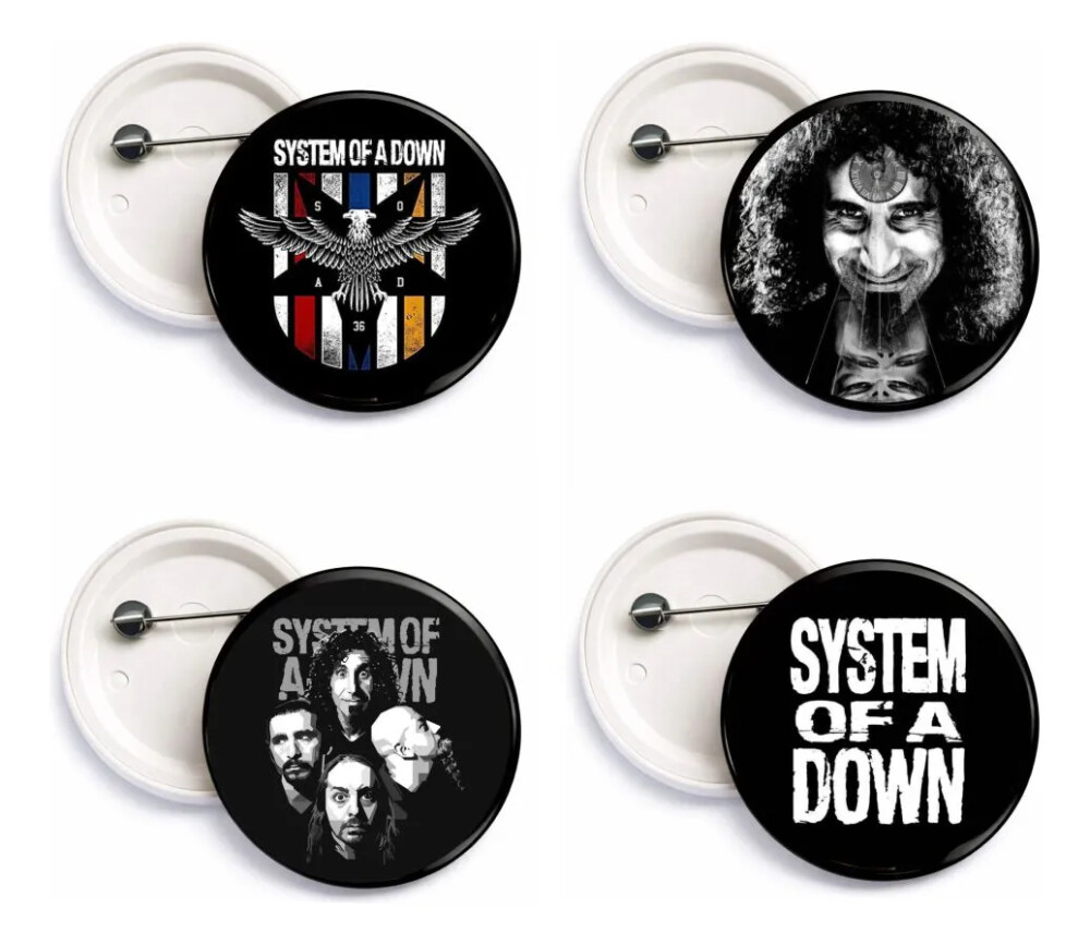 Relógio De Parede System Of A Down Em Vinil + 5 Bottons