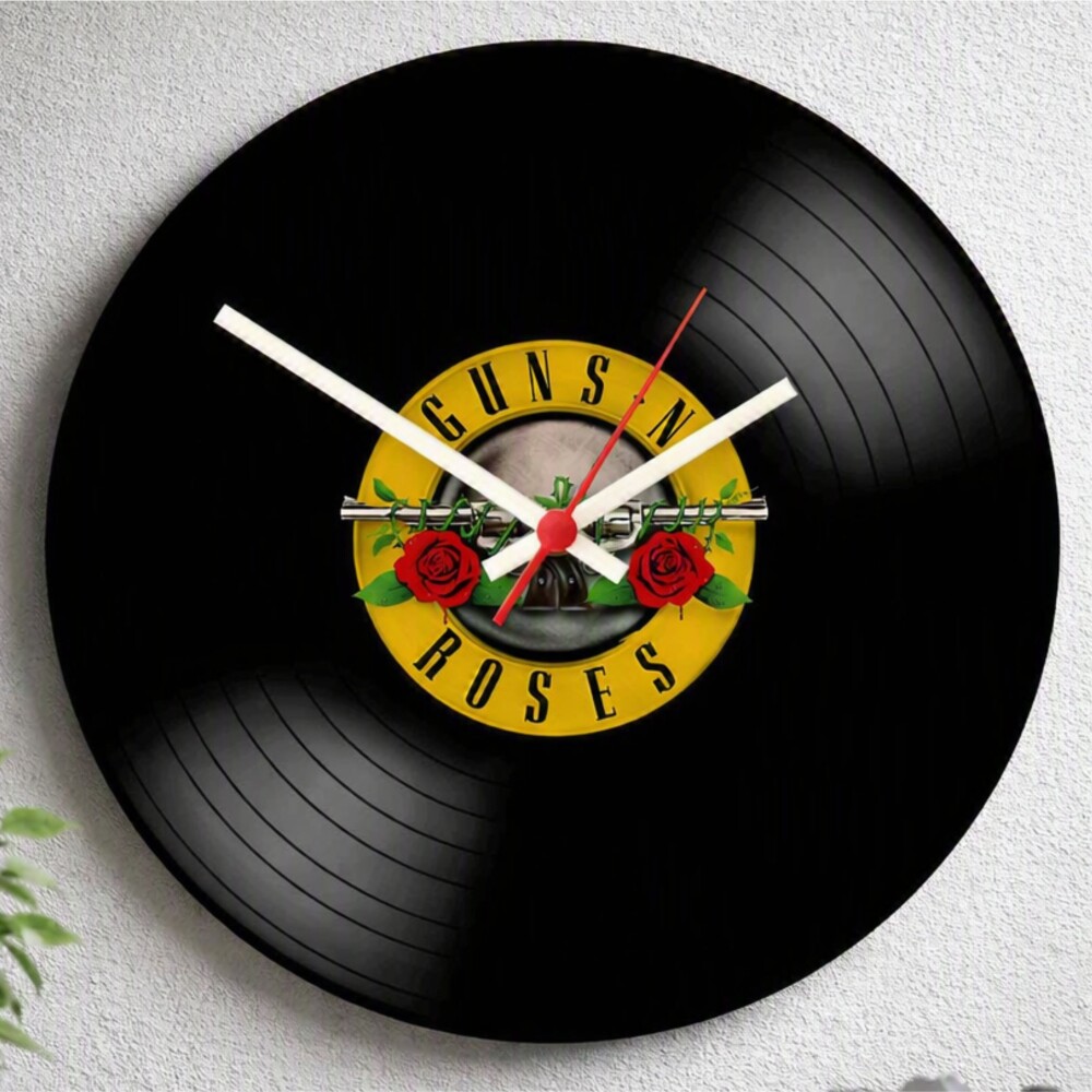 Relógio Decorativo Vinil Guns N’ Roses | Rock, Estilo