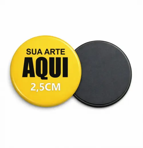 120 Bottons Imã Personalizados - 2,5cm