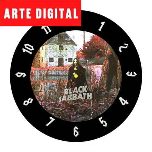 Mostrador Relógio Black Sabbath 1970 Arte Digital