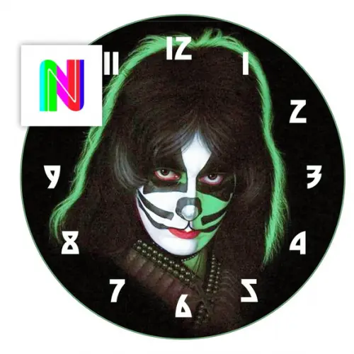 Arte Digital para Relógio de Parede Kiss Peter Criss