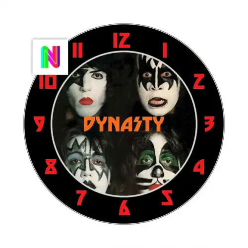 Arte Digital para Relógio de Parede Kiss Dynasty
