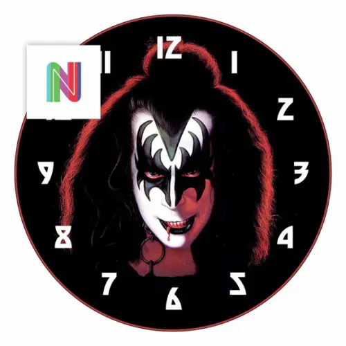 Arte Digital para Relógio de Parede Kiss Gene Simmons