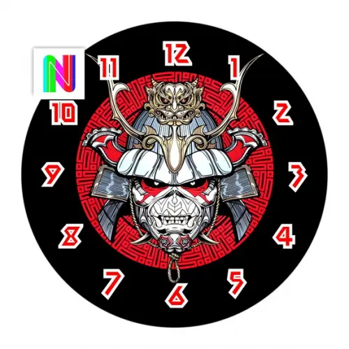 Iron Senjutsu Arte Digital Relógio de Parede Rock -2 Artes