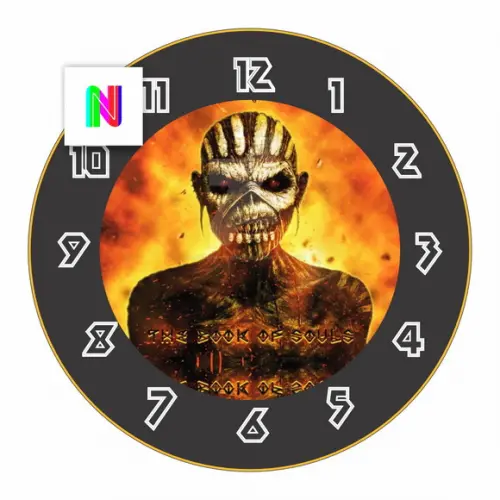 Iron Maiden Arte Digital Relógio de Parede Rock - 2 Artes