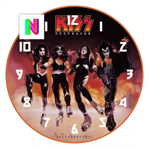 Arte Digital para Relógio de Parede Kiss Destroyer