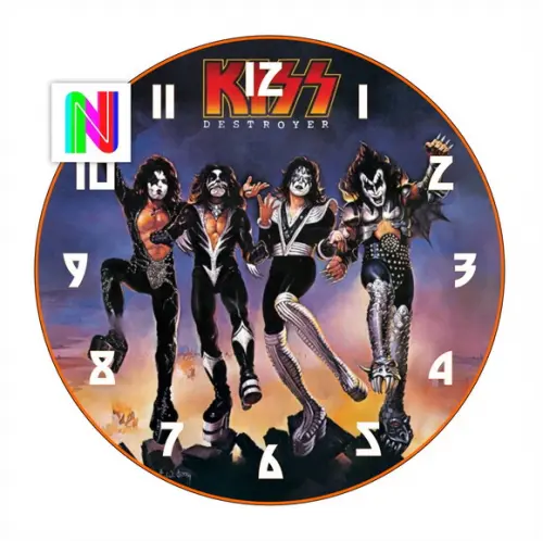 Arte Digital para Relógio de Parede Kiss Destroyer