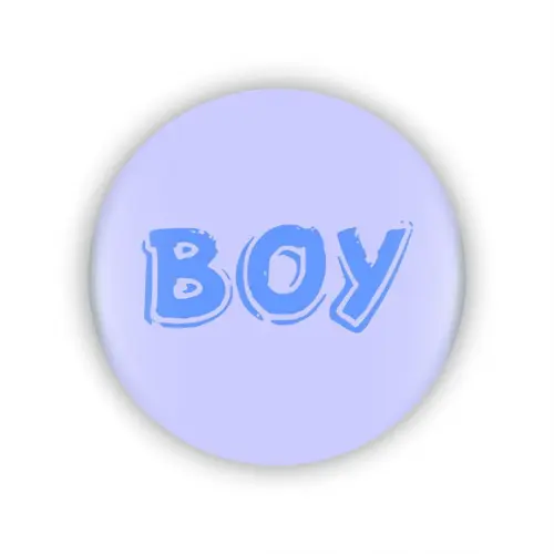 50 Bottons Boy e Girl (chá Revelação) Tamanho 4,5 cm