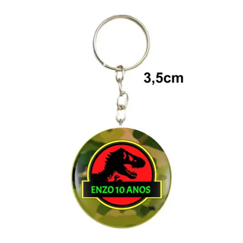 Dinossauro Lembrancinha Chaveiro c/ Correntinha 3,5cm