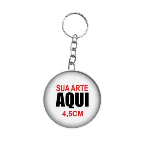 50 Chaveiros Personalizado c/ Correntinha 4,5cm