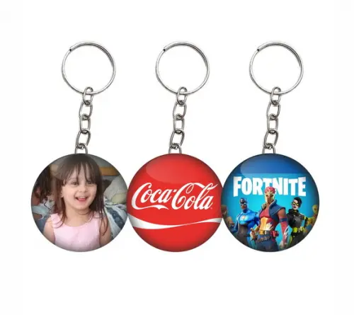 100 Chaveiros Personalizado c/ Correntinha 4,5cm