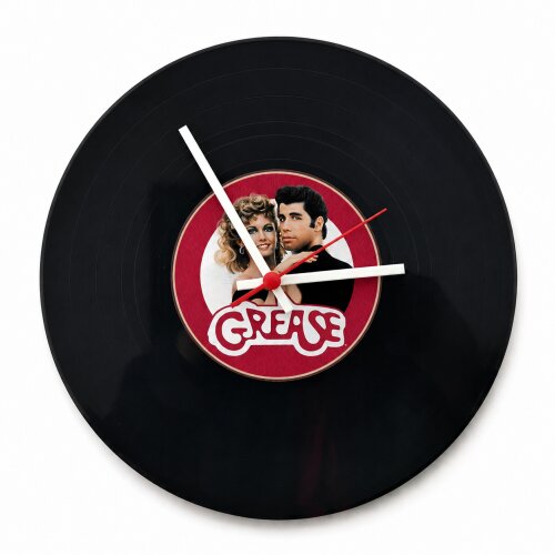 Relógio Decorativo Disco de Vinil Grease Retrô 30cm