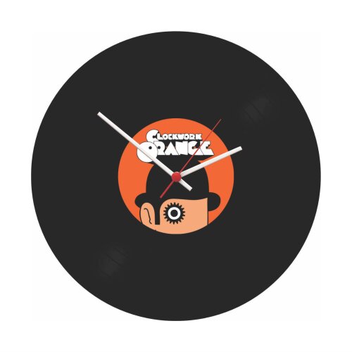 Relógio Decorativo Disco de Vinil Laranja Mecânica Retrô