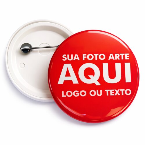 Bottons com alfinete Personalizados 2,5cm