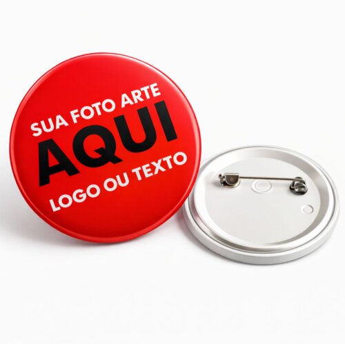 “80 Bottons Personalizados 4,5cm com Alfinete – Ideais para E