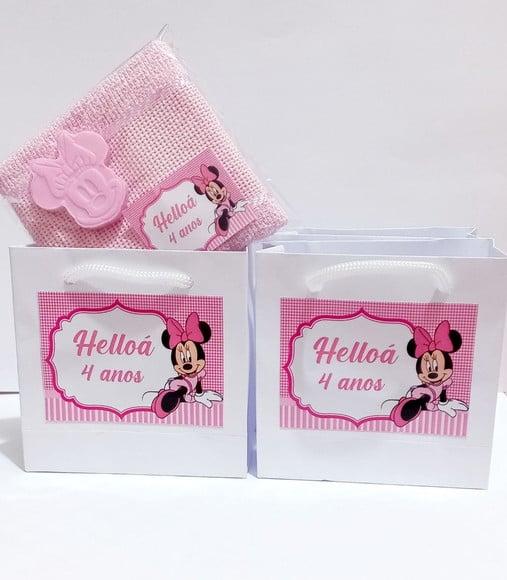 Lembrancinha Minnie Rosa/sacolinha Minnie