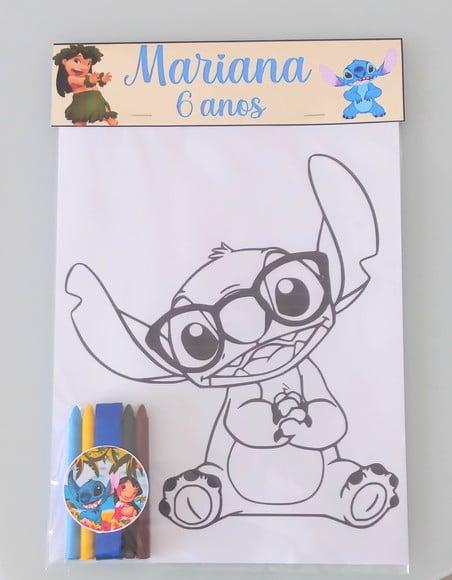 Lembrancinha Lilo e Stich, Kit Colorir