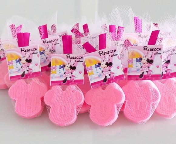 Lembrancinha Minnie Rosa, Sabonete Minnie