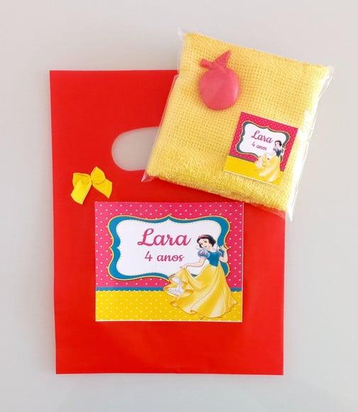 Lembrancinha Branca de Neve, Sacolinha Personalizada