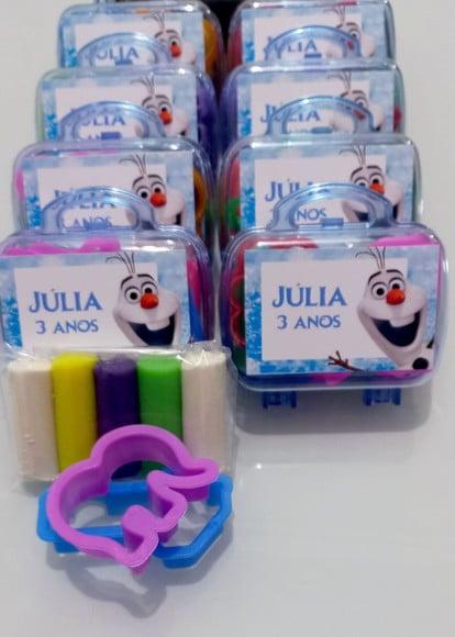 Lembrancinha Olaf, Maletinha com Massinha