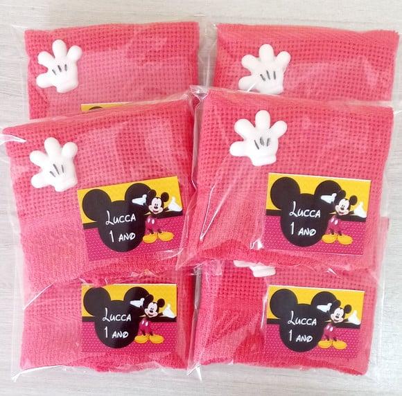 Lembrancinha Mickey, Toalhinha com Sabonete