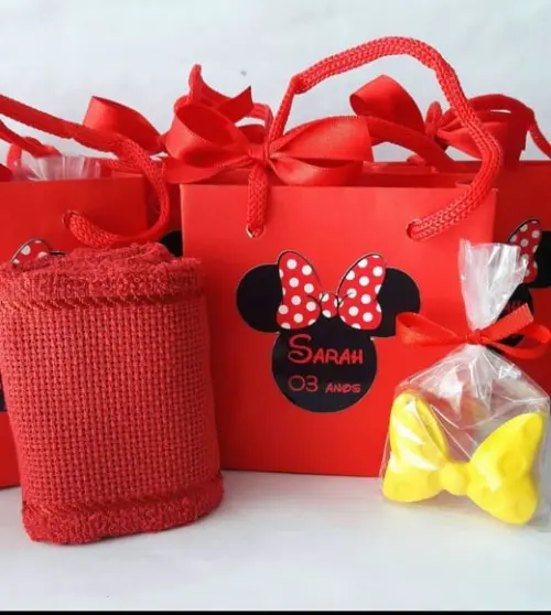 Lembrancinha Minnie/sacolinha Minnie Vermelha