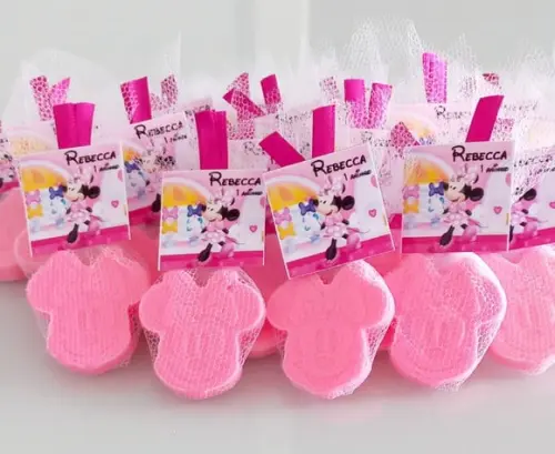 Lembrancinha Minnie Rosa, Sabonete Minnie