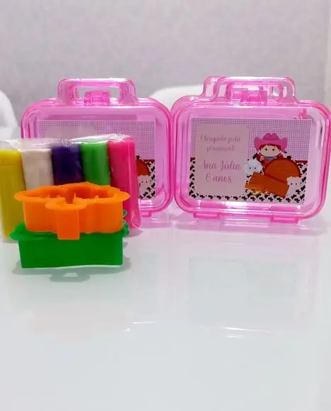 Lembrancinha Fazendinha, Maletinha com Massinha