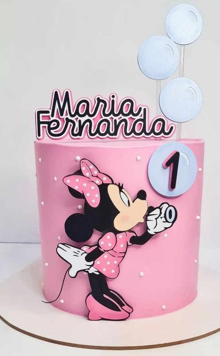 Arquivo de corte topo bolo camadas minnie 001 | Artesanou Marketplace