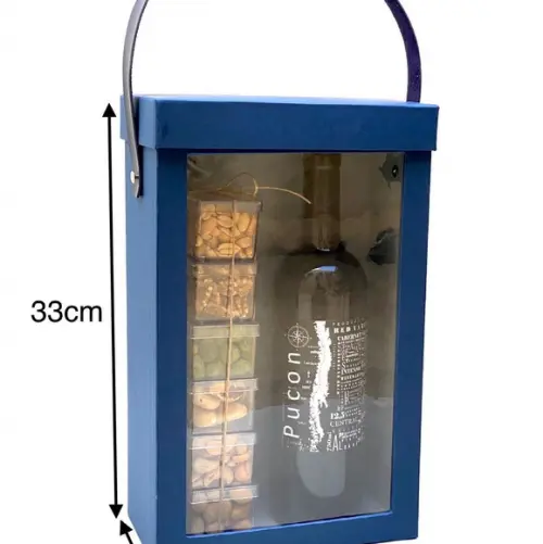 Kit 13 Caixas Cartonada para Vinho com Visor