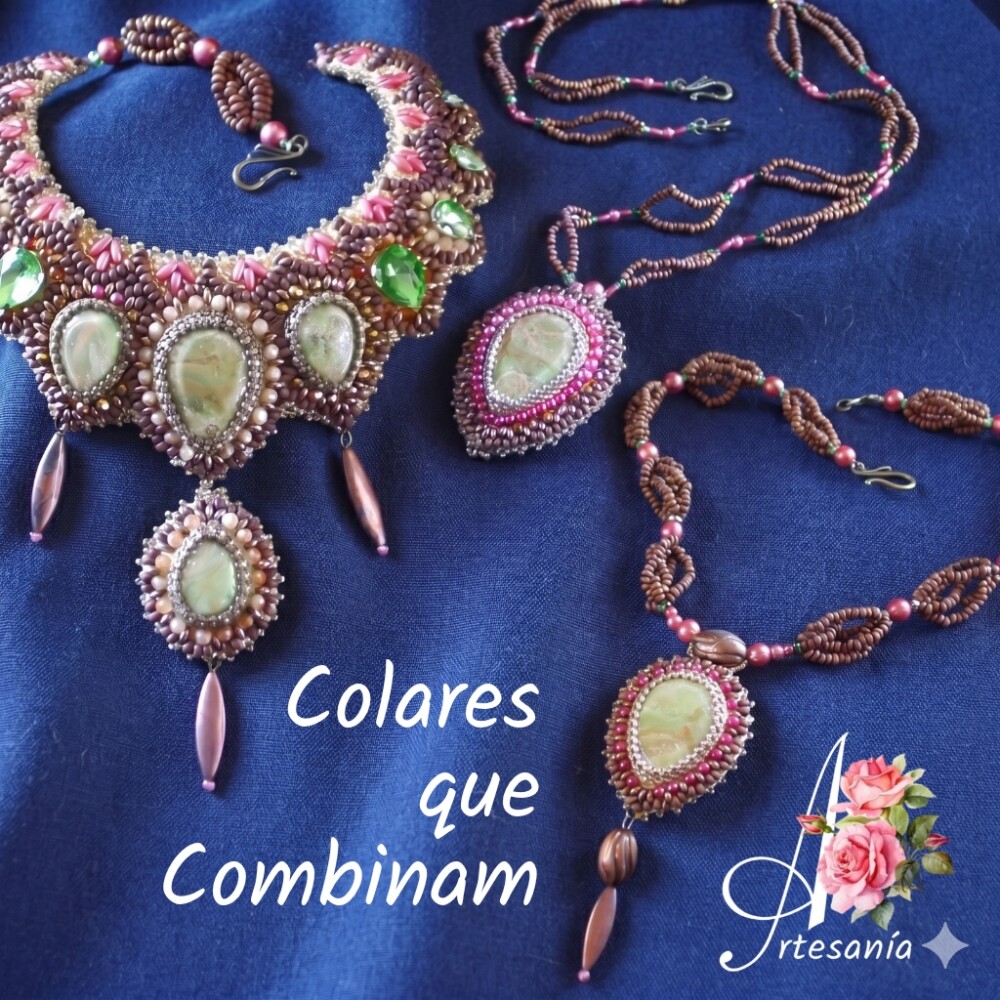 Brincos Femininos Esmeralda de Bordado com Miçangas Feito à Mã