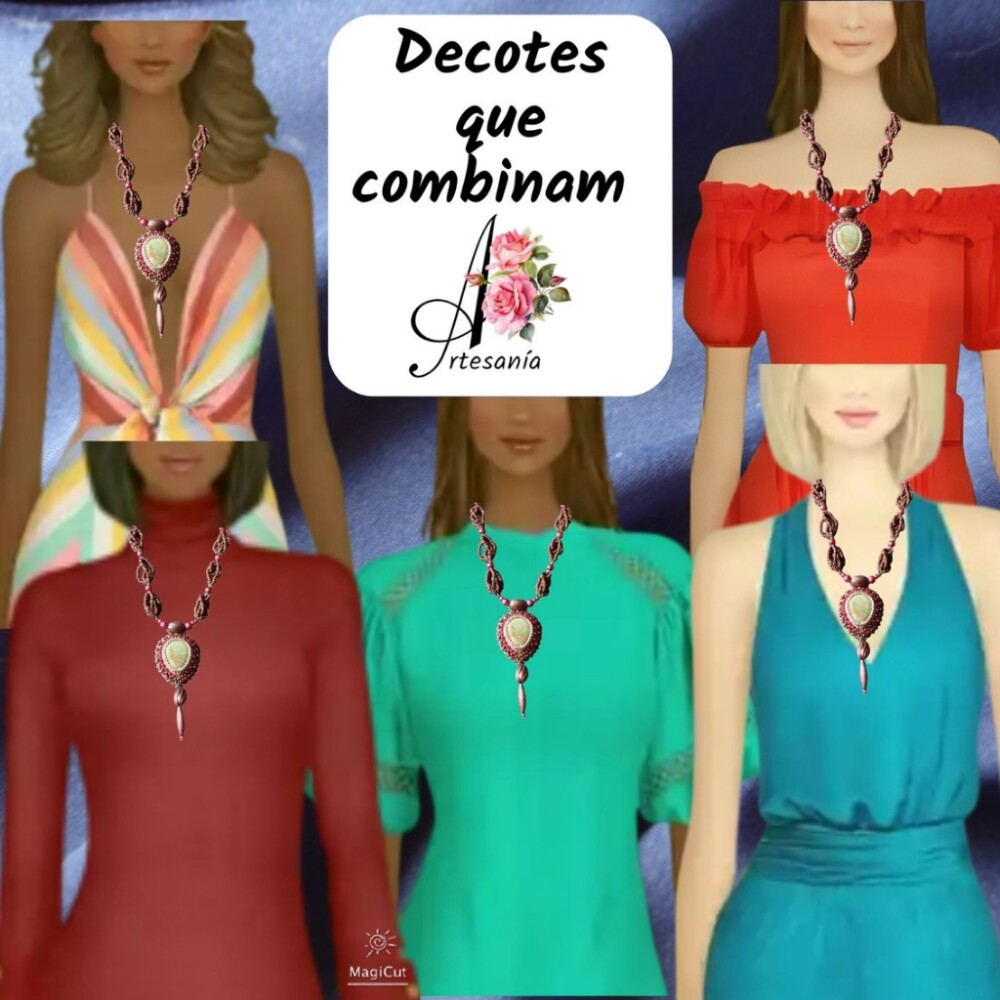 Moda Feminina Colar Esmeralda de Bordado com Miçangas Feito à